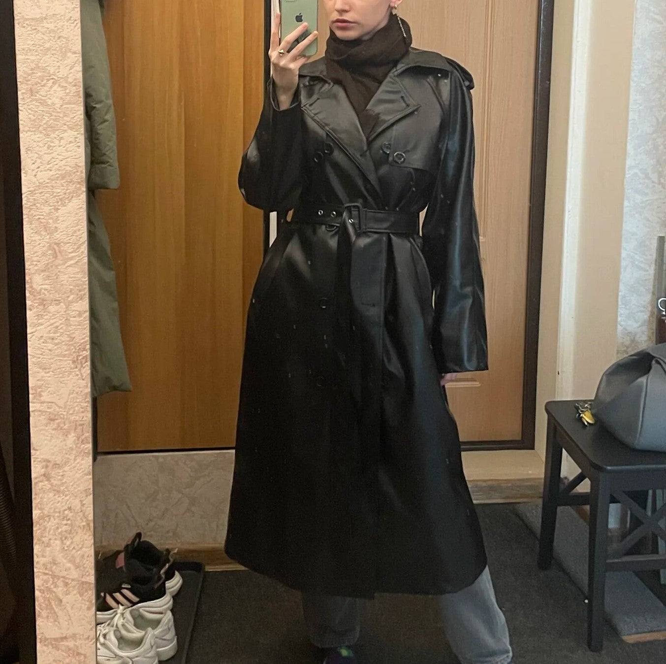 Leather Vogue Trenchcoat