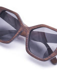 Hexagonal Bamboo Wood Sunglasses
