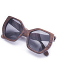 Hexagonal Bamboo Wood Sunglasses