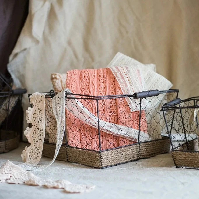 Rustic Ironwork Kitchen Baskets