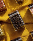 Acacia Wood Square Seasoning Jars