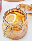 Amber Glass Airtight Jars