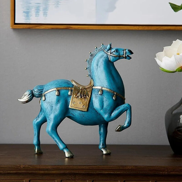 Azure Horse Statue